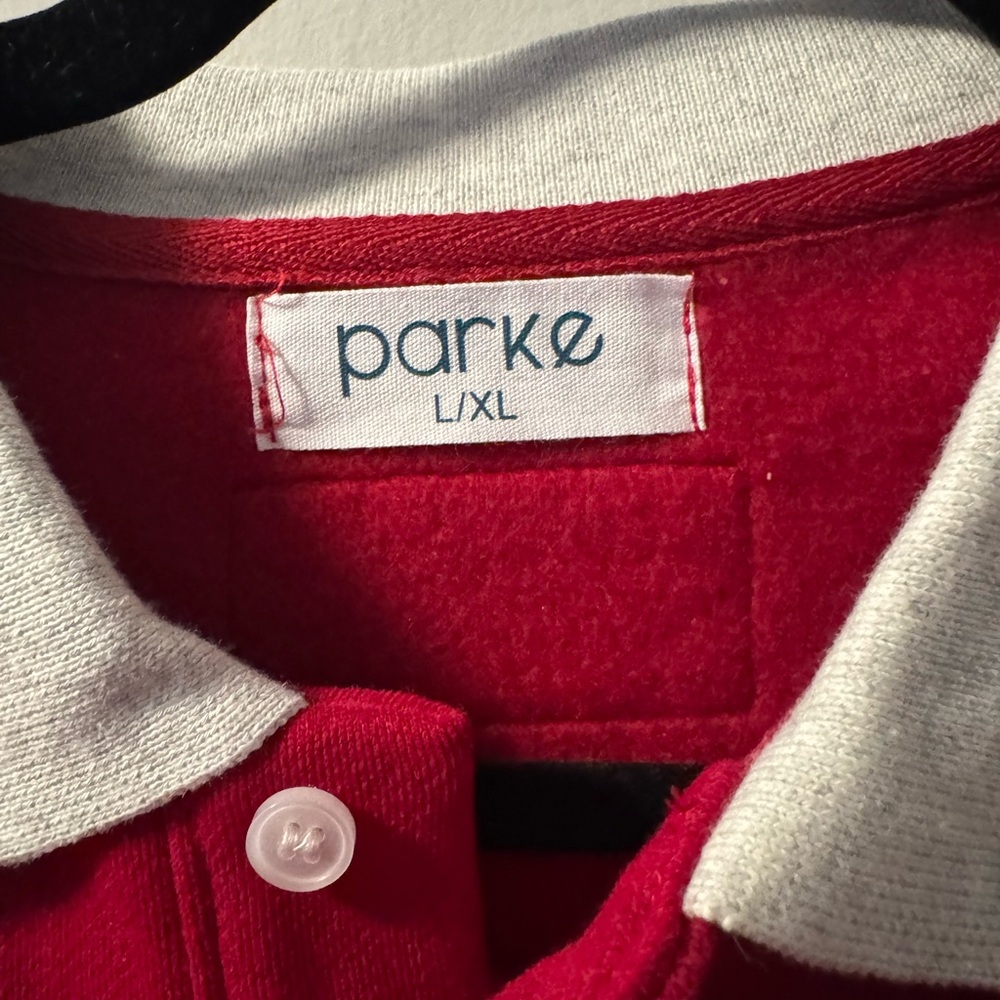 Parke Red Polo Collar rugby Sweatshirt brand new - Picture 5 of 5
